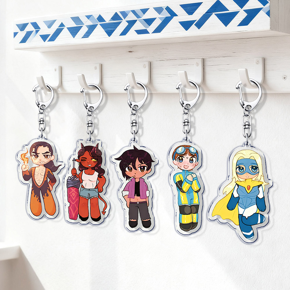 Gaming Accessories Gifts For Men - Cute Cartoon Chibi Keychain for Accessories