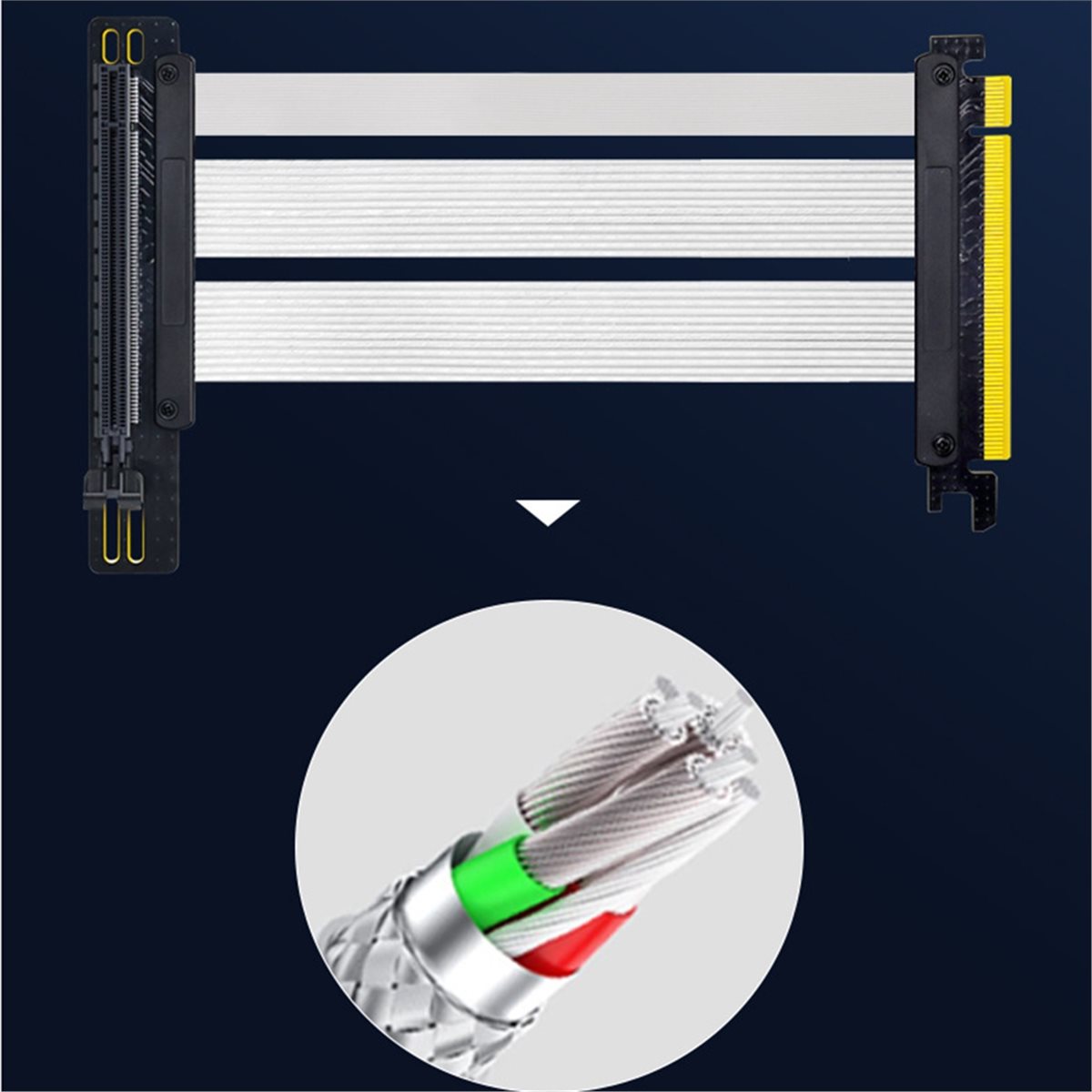 Pcie Extension Cable - HDL PCIe 5.0 X16 Riser Cable