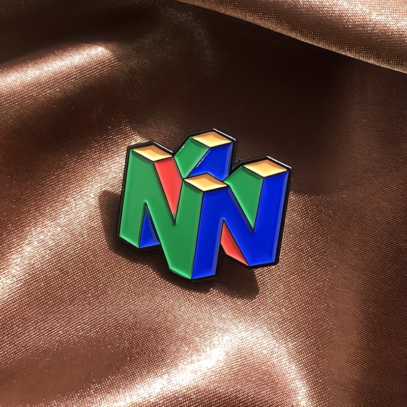 Gaming Accessories Gifts For Men - N64 Logo Gaming Enamel Pin –