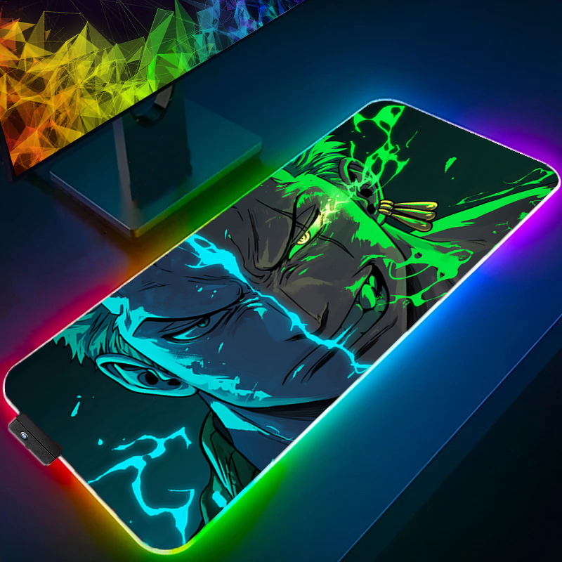 Gaming Accessories Desktop - ONE PIECE Zoro Mouse Pad RGB