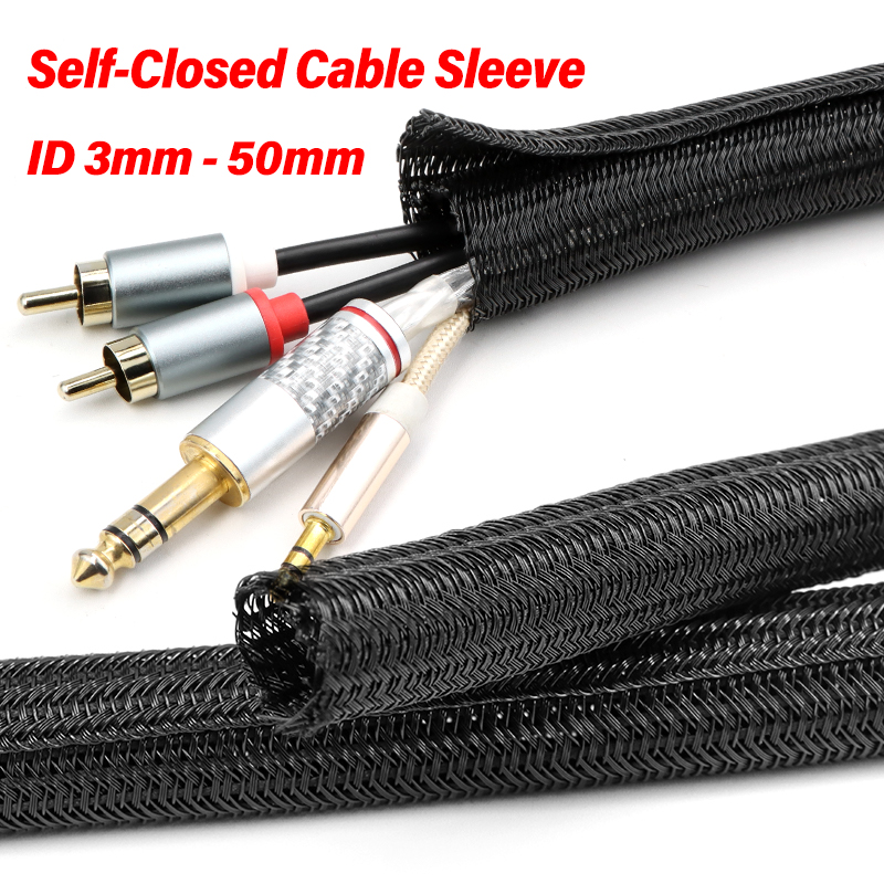 Cable Sleeve Braided - 1/3/5m Closed Cable Sleeve 3mm -