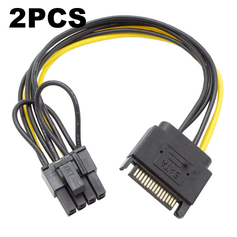 2 Chiếc Kép SATA 15pin Sang 8  - đánh giá và giá Pcie Extension Cable