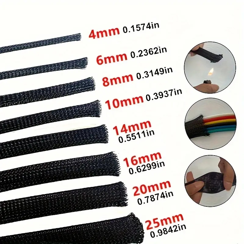 10m /32.8 ft Pet Expandable Br - đánh giá và giá Cable Sleeve Braided
