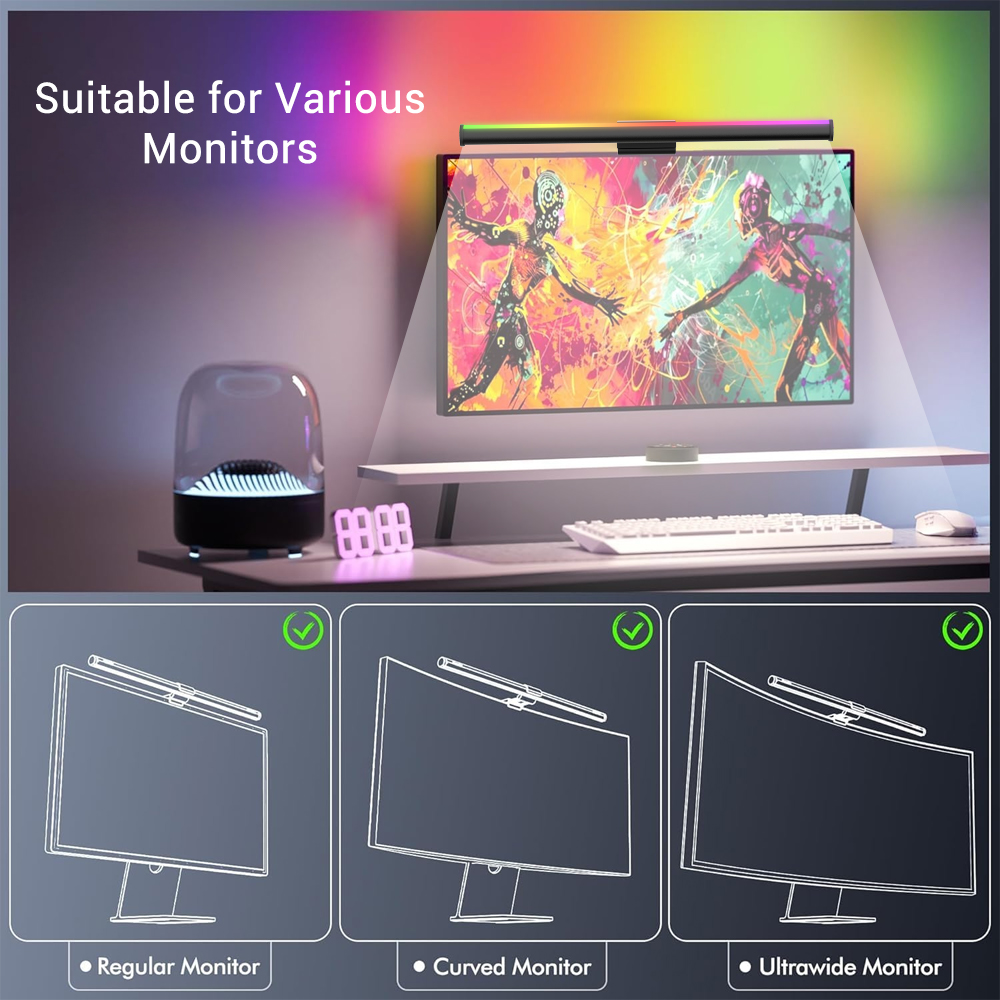Screen Hanging Lamp Monitor Li - đánh giá và giá Gaming Accessories Wall Mount