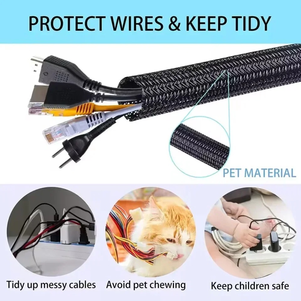 9-15M Plit Pipe Tube Protector - đánh giá và giá Cable Sleeve Braided