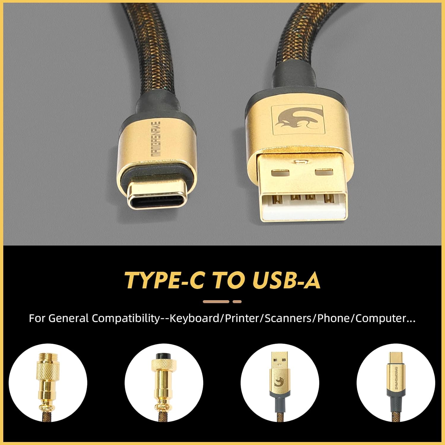 ATTACK SHARK * MAMBASNAKE C03  - đánh giá và giá Cable Sleeve Braided
