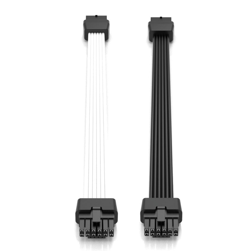 Black White 600W 12VHPWR Male  - đánh giá và giá Pcie Extension Cable