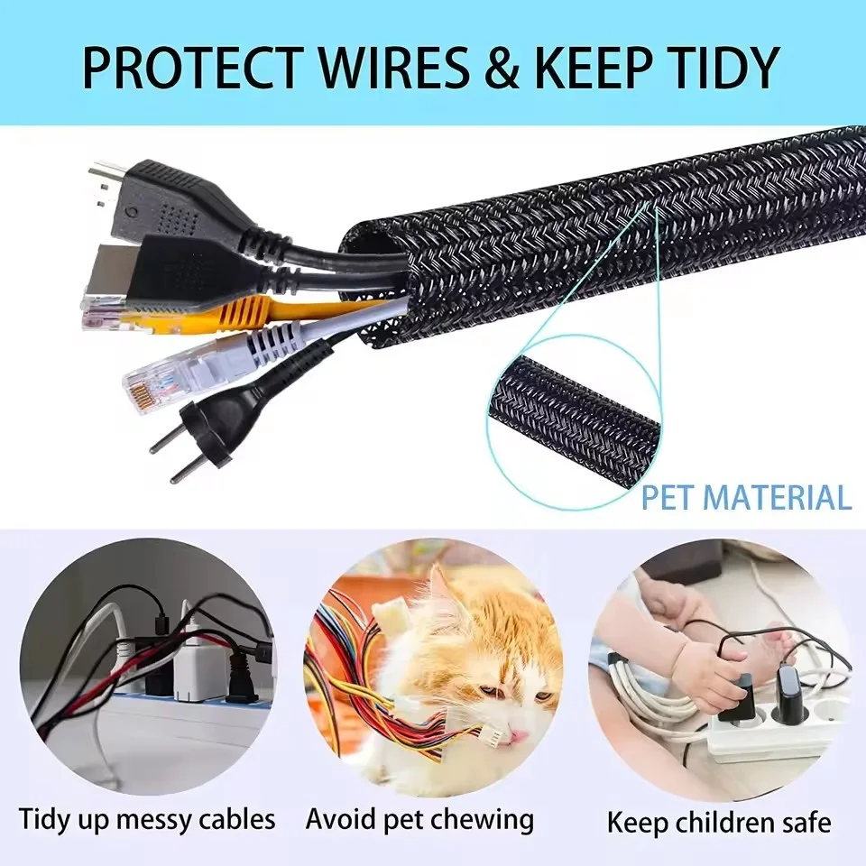 Cable Sleeve Self Closing PET  - đánh giá và giá Cable Sleeve Braided