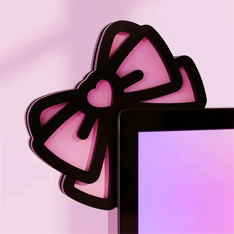 Kawaii Pink Acrylic Bow Monito - đánh giá và giá Gaming Accessories Kawaii