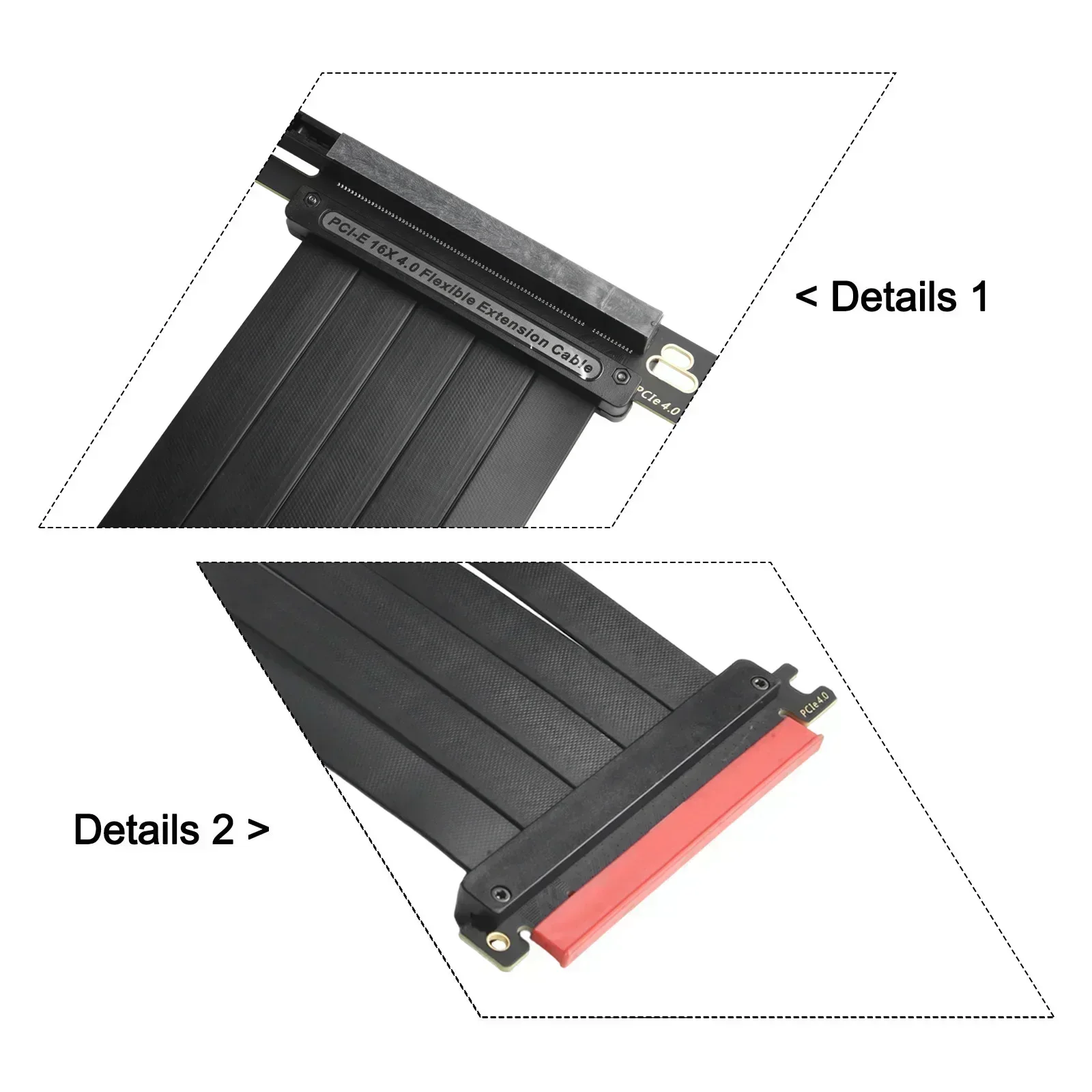 TEUCER PCI-E 4.0 X16 Riser Cab - đánh giá và giá Pcie Extension Cable