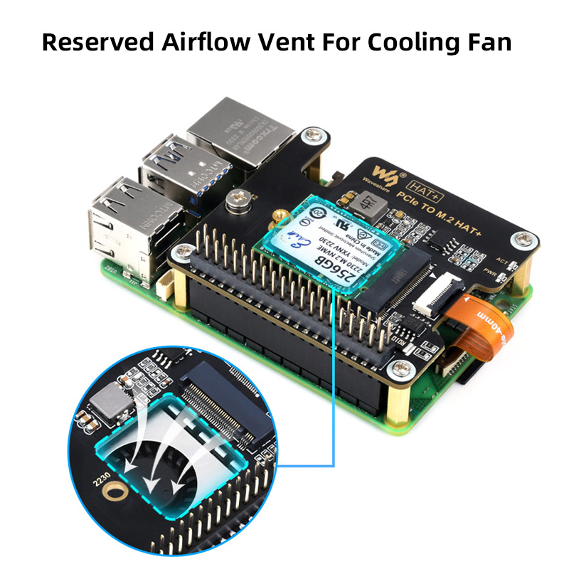 Raspberry Pi 5 PCIe to M.2 HAT - đánh giá và giá Pcie Extension Cable