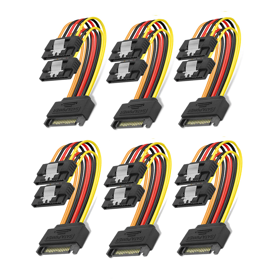 6 Pcs SATA Power Extension Cab - đánh giá và giá Pcie Extension Cable