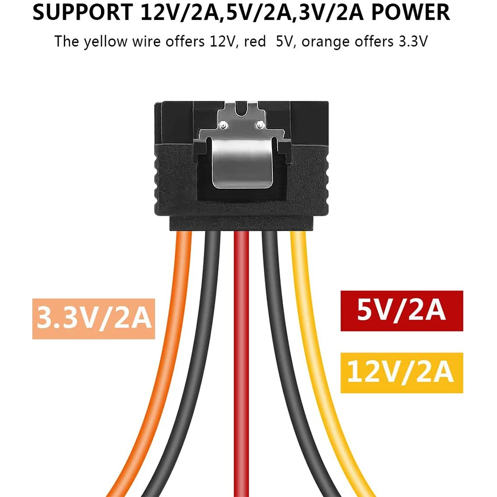 6 Pcs SATA Power Extension Cab - đánh giá và giá Pcie Extension Cable