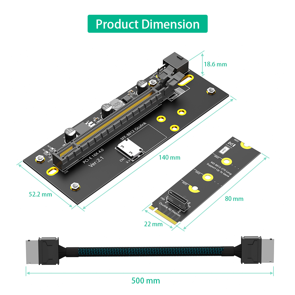 new M.2 M-Key 2242/2260/2280 t - đánh giá và giá Pcie Extension Cable