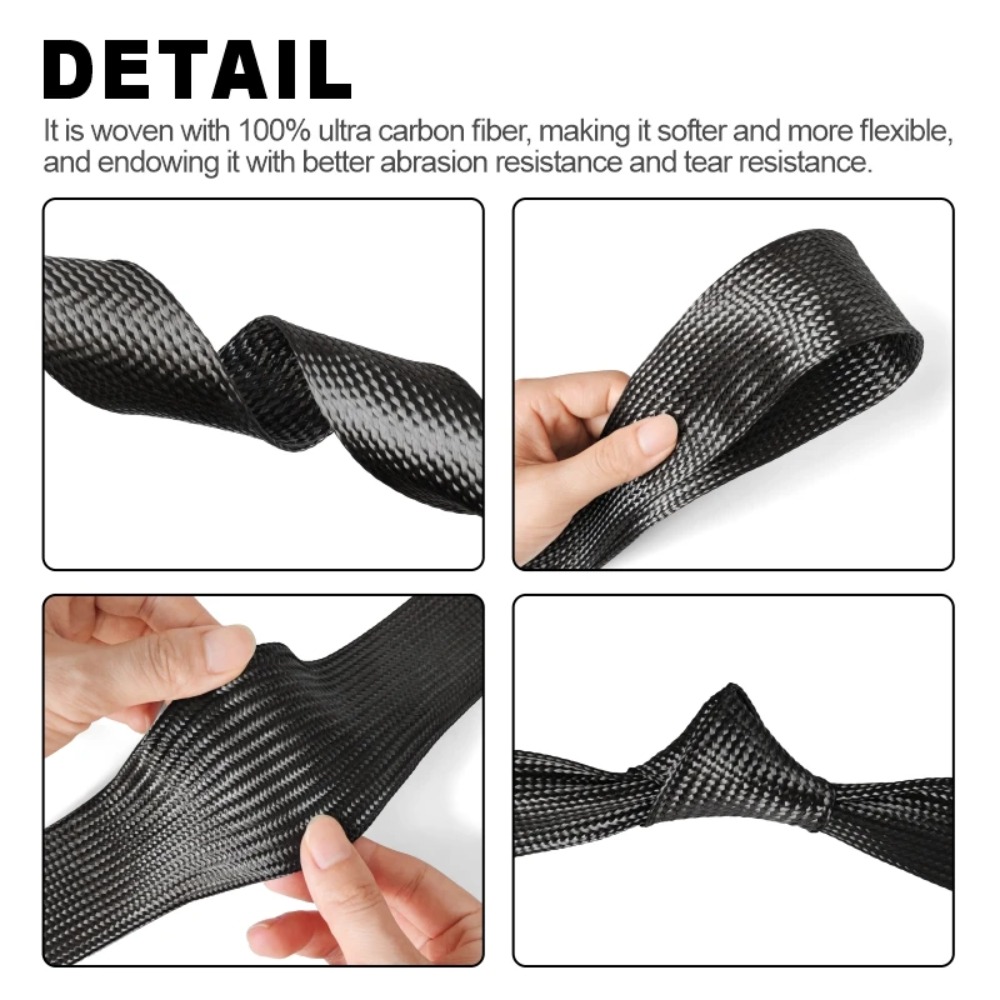 1M Carbon Fiber Cable Sleeve B - đánh giá và giá Cable Sleeve Braided